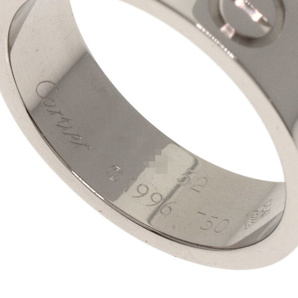 CARTIER 18k Silver Love Ring #52 - Picture 5 of 7